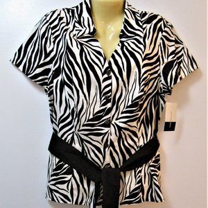 Jones Wear Studio Zebra Print Top – XL - NWT